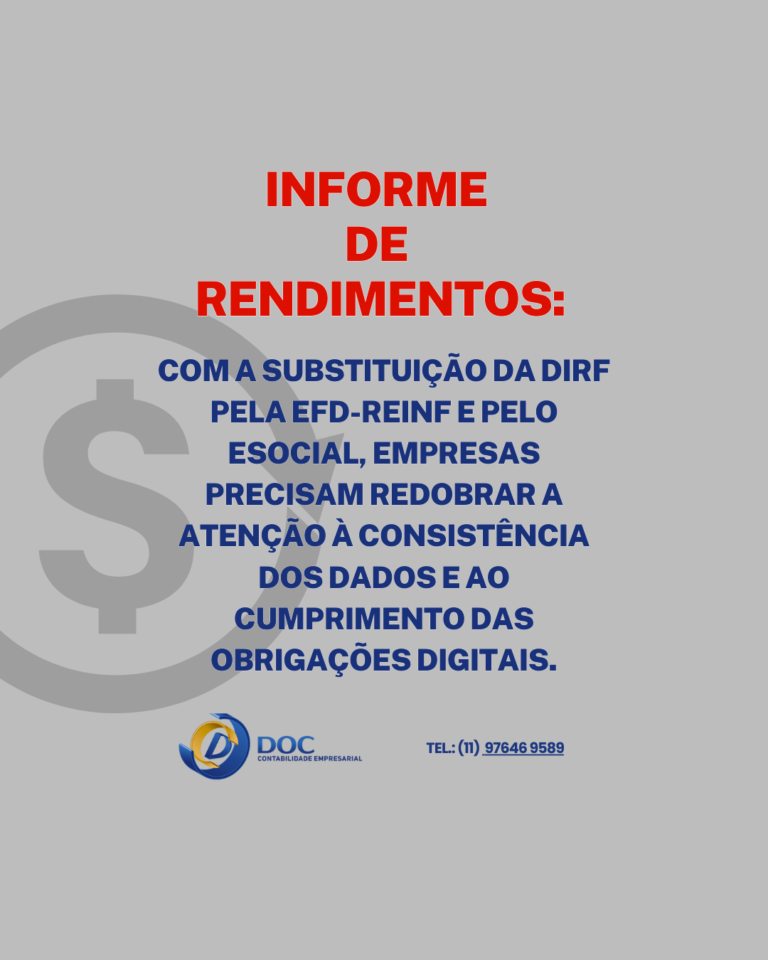 Informe de Rendimentos deve ser entregue até 27 de fevereiro – e 2026 marca nova fase sem DIRF