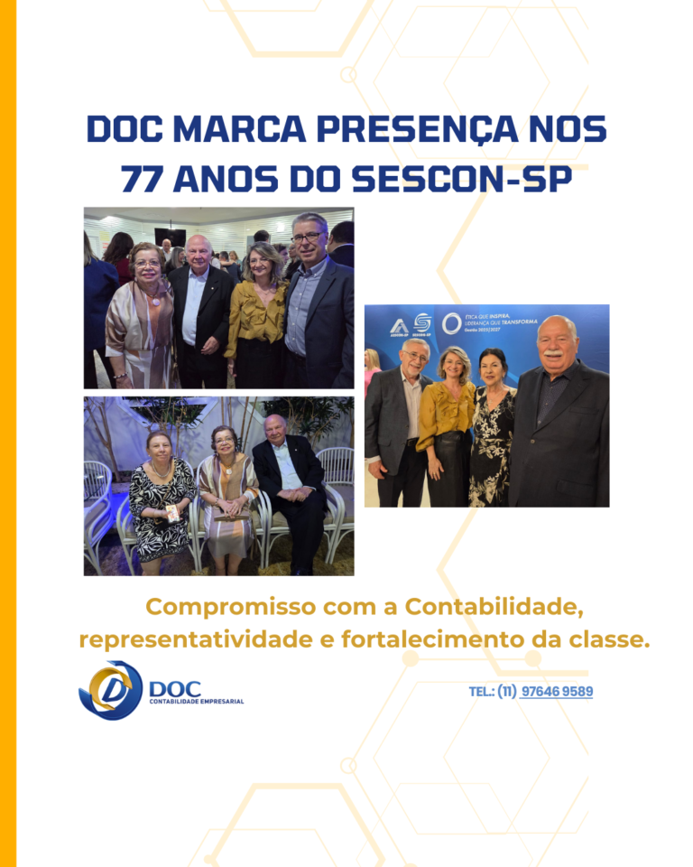 Diretoria da DOC participada dos festejos dos 77 anos do Sescon-SP
