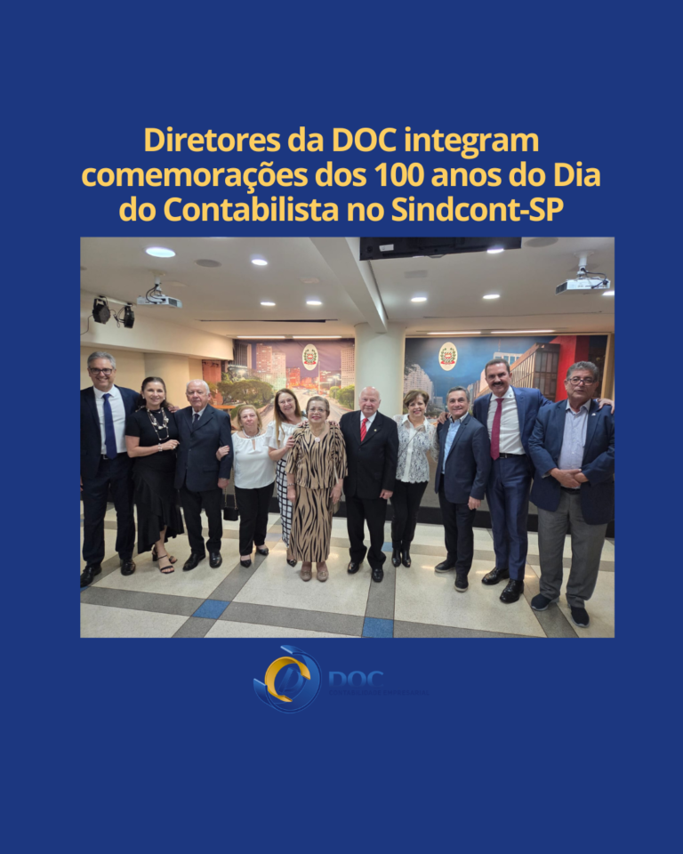 Diretores da DOC integram comemorações dos 100 anos do Dia do Contabilista no Sindcont-SP